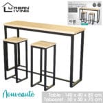MESA BAR C/ 2 TABURETES - Imagen 2
