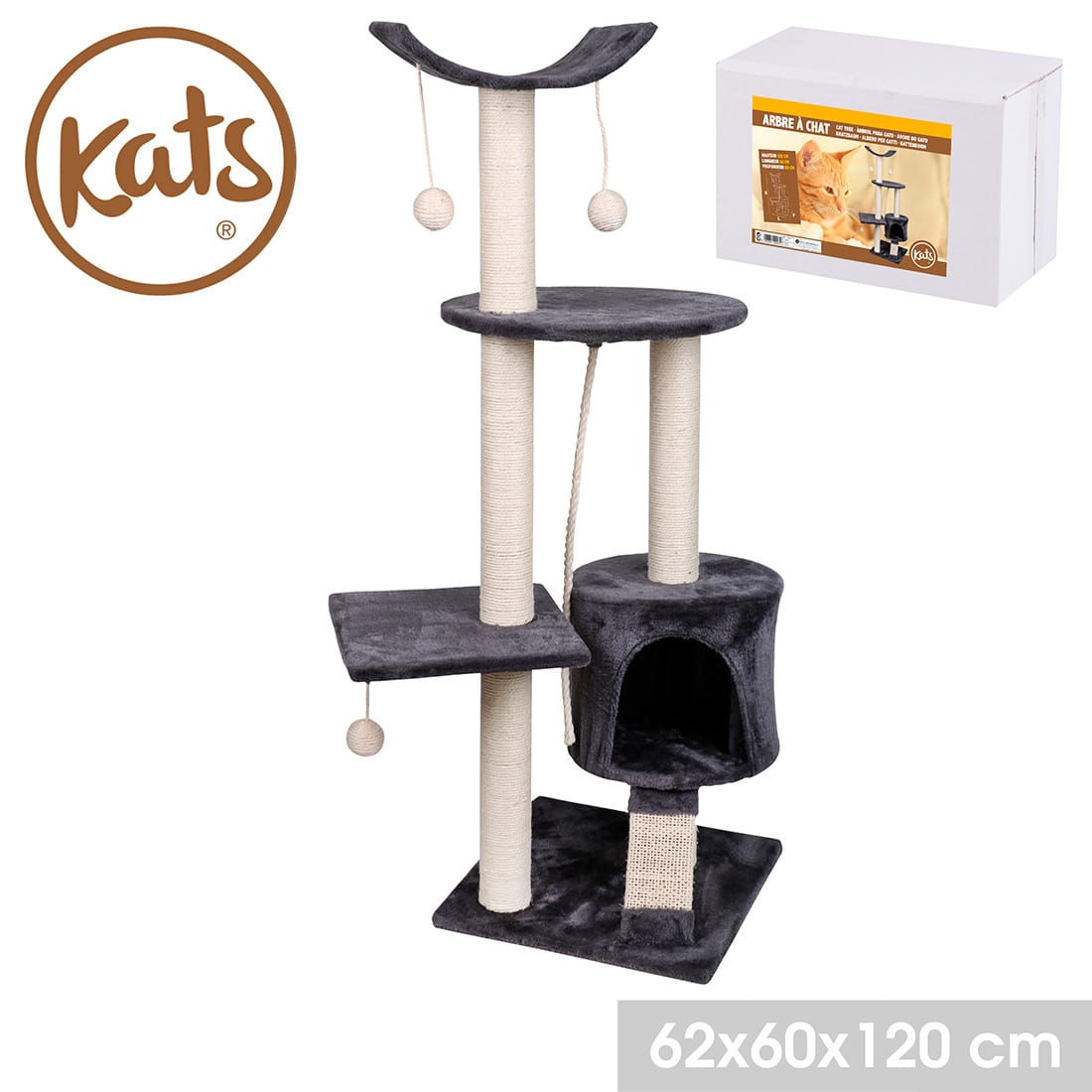 ARBOL GATO 62X60X120 CM ARBOL GATO 62X60X120 CM - Imagen 1