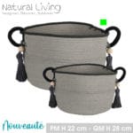 CESTA ALGODON MENTA 28 CM