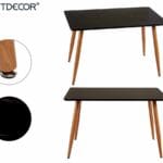 MESA EFECTO MARMOL NEGRO