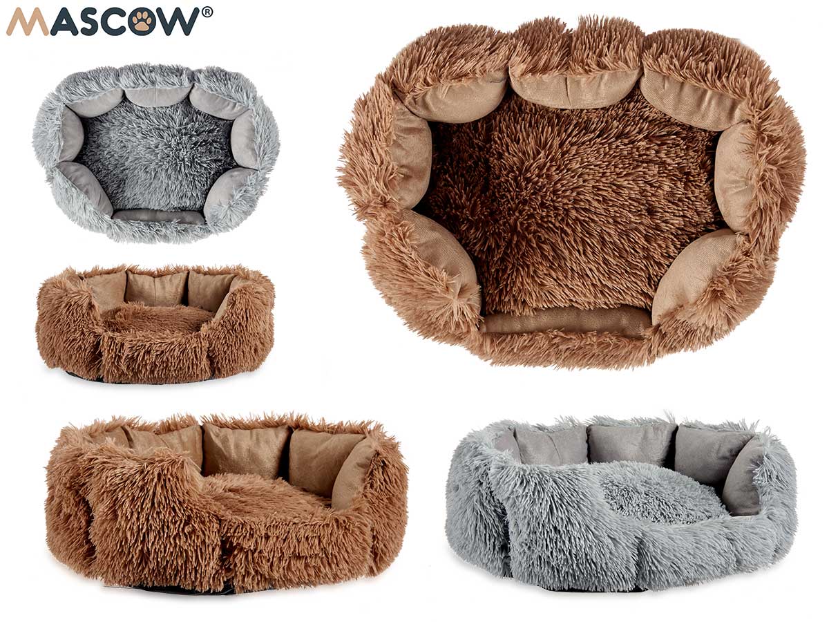 Cuna mascota ovalada suave 55x45 CUNA OVALADA 55X45 GRIS - Imagen 1