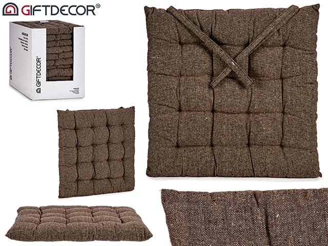 Cojin silla liso marrón COJIN SILLA LISO MARRON 40X40X5 - Imagen 1
