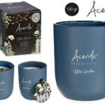 VASO VELA 120 GRS FLORES BLANCAS