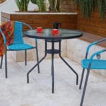 MESA ACERO VIDRIO 80 CM - Imagen 2