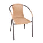 SILLA APILABLE FIBRA MARRON
