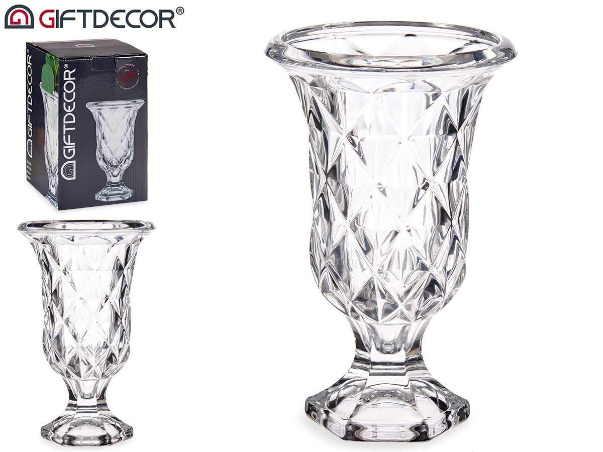 Copa vidrio 23,5cm rombos COPA VIDRIO 23,5 CM ROMBOS - Imagen 1