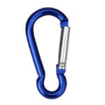 MOSQUETON ALUMINIO AZUL 6X60