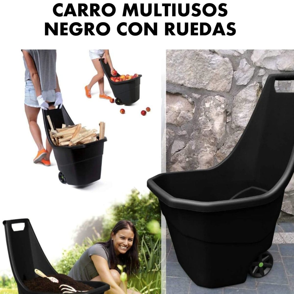 CARRO MULTIUSOS C/RUEDAS 55 L. - Imagen 2