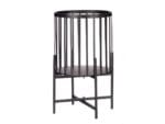 MACETERO BARRAS NEGRO 25X25X43