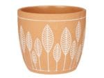 MACETA TERRACOTA HOJAS 13,5X13