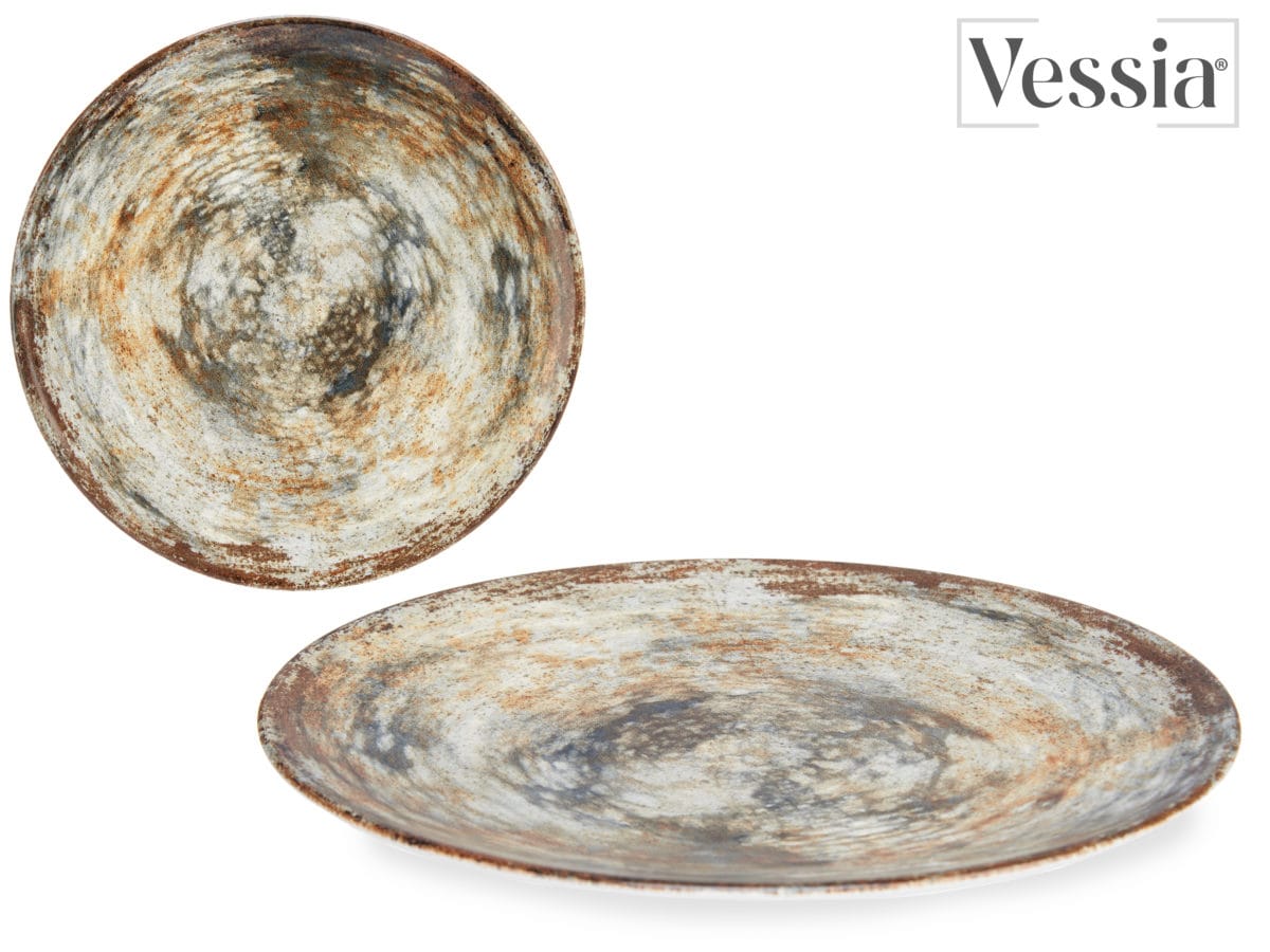VAJILLA 18 PIEZAS MARRON PIEDRA - Imagen 3