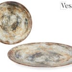 VAJILLA 18 PIEZAS MARRON PIEDRA