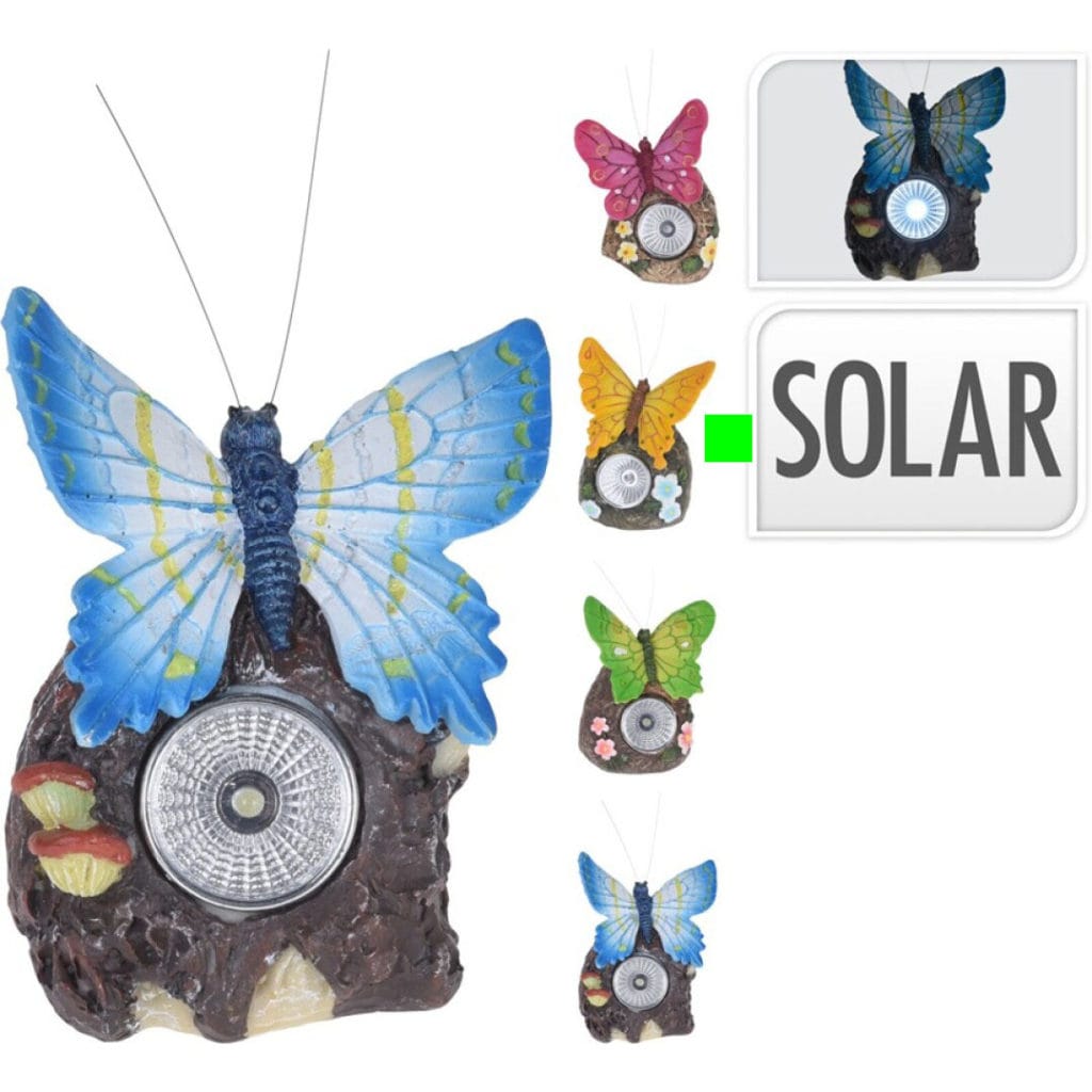 MARIPOSA SOLAR AMARILLO 11 CM