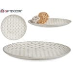 PLATO MADERA ROMBOS BL. 35 CM