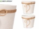 MACETERO TELA BLANCO 15X14 CM - Imagen 3