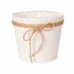 MACETERO TELA BLANCO 18X16 CM