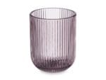VASO BAJO ROSA RAYAS 270 ML.