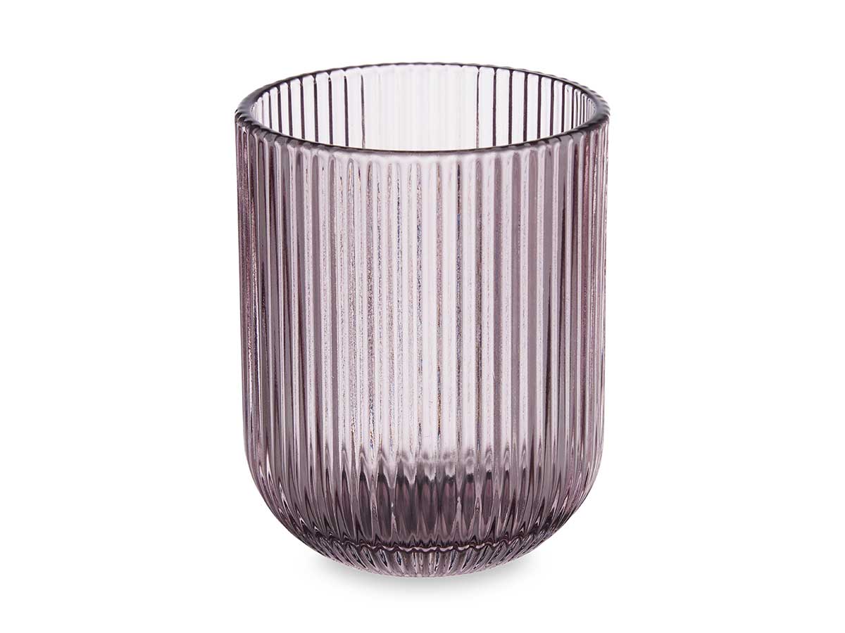 84922_1 VASO BAJO ROSA RAYAS 270 ML. - Imagen 1