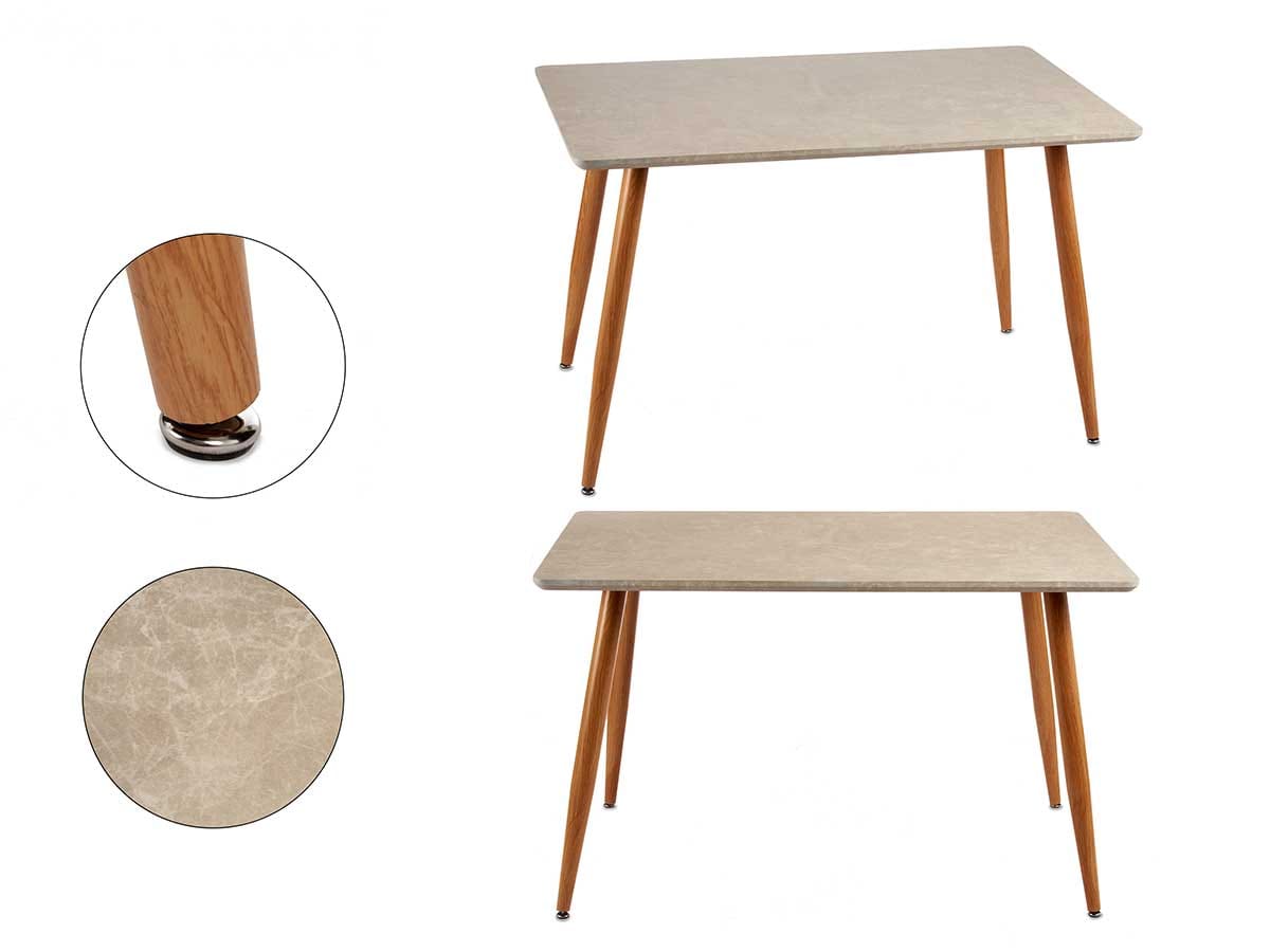 18417 MESA EFECTO PIEDRA 75X70X120 CM - Imagen 1