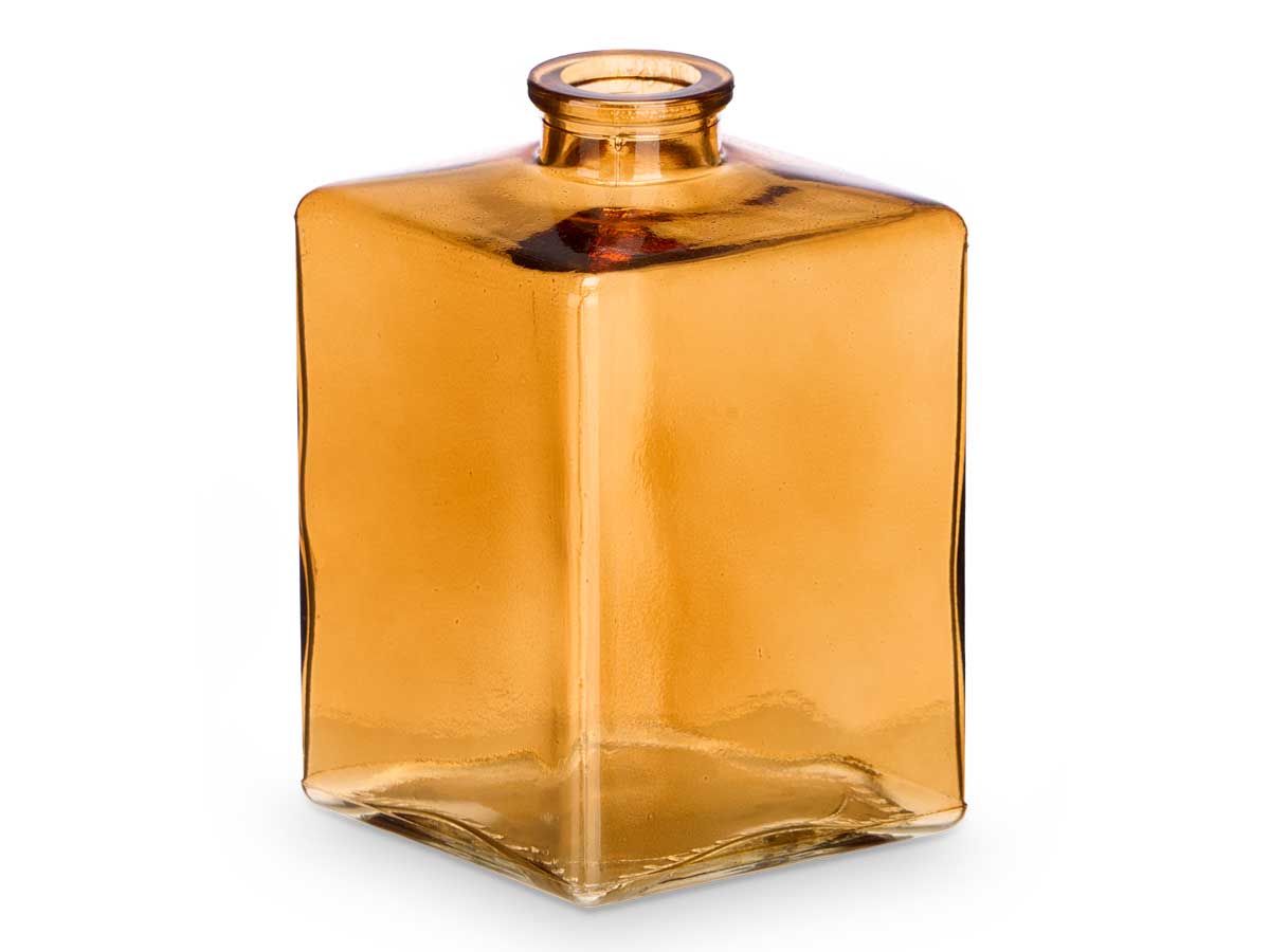 Frasco cristal cuadrado ambar FRASCO CRISTAL CUADRADO AMBAR - Imagen 1