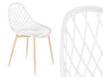 SILLA REJILLA BLANCA 51X56X80 CM