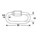 ESLABON RAPIDO 8 MM GALVANIZADO - Imagen 3