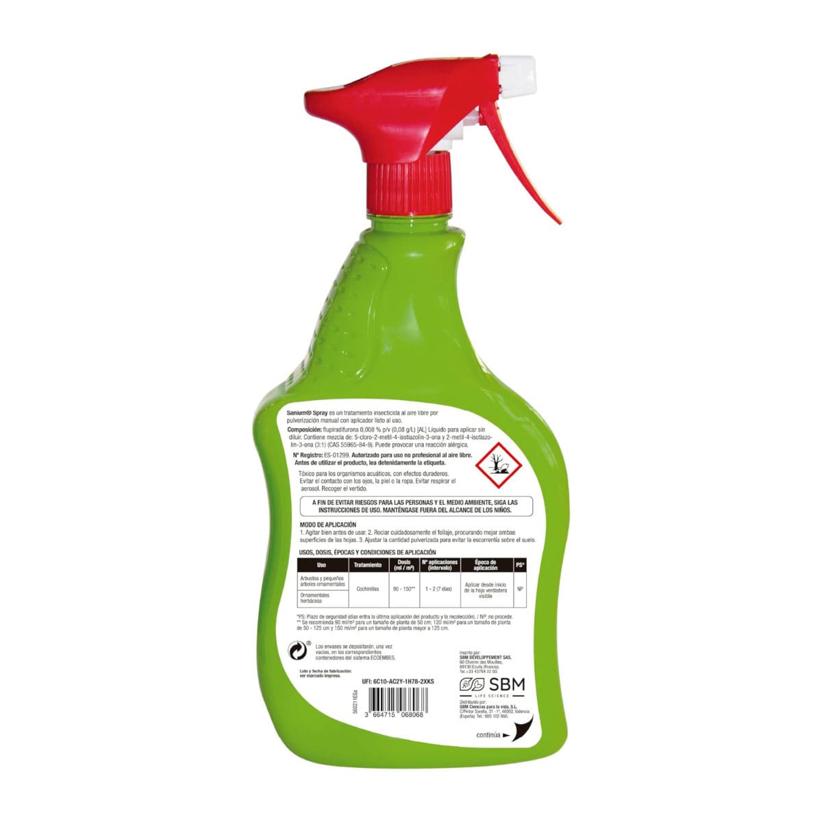 SANIUM RTU-AL COCHINILLA 800 ML - Imagen 2