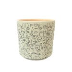 MACETA BLANCA CARAS 13,5X13,5