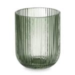 VASO BAJO VERDE MUSGO RAYAS 270