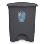 PAPELERA PEDAL ANTRACITA 30 L.