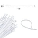 BRIDA 2,5X100 MM BLANCA 100 U.