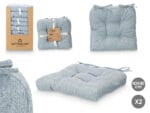 SET 2 COJINES AZUL 40X40 CM - Imagen 3
