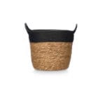 CESTO ASAS REDONDO NEGRO 39X36