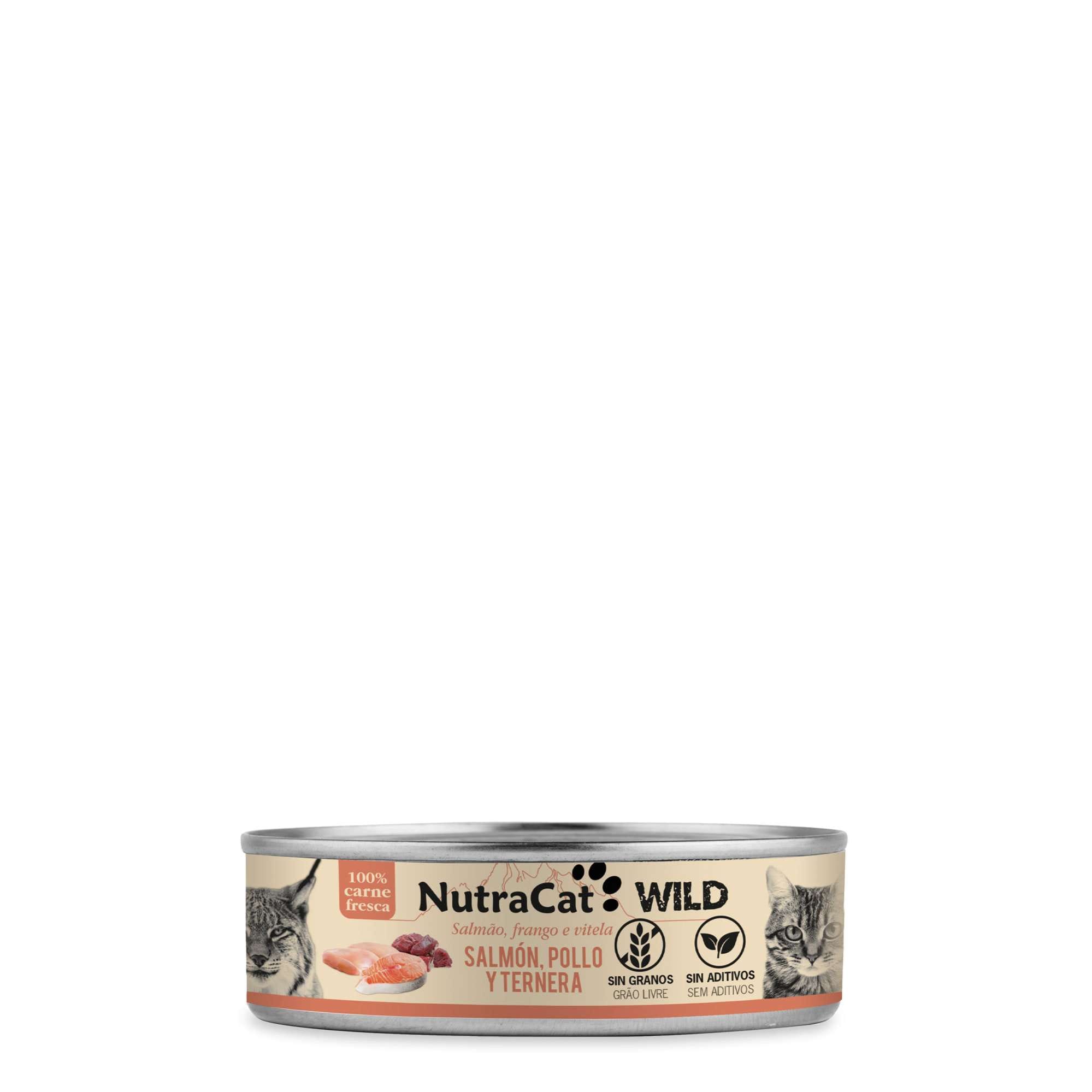 ntch3-lata-de-salmon-pollo-y-ternera-para-gatos-nutracat-wild-80-g_general_15330 LATA SALMON POLLO TERNERA 80 GRS - Imagen 1