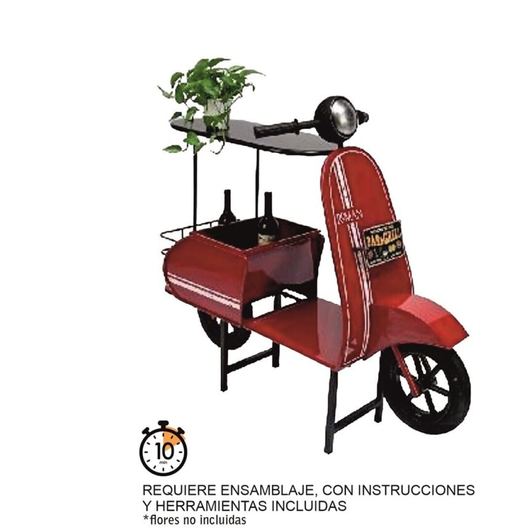 83M800013108 SCOOTER MESA ROJO 1210X515X1050 - Imagen 1