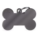 CHAPA HUESO XL LATON NEGRO