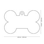 CHAPA HUESO XL AZUL ALUMINIO - Imagen 4