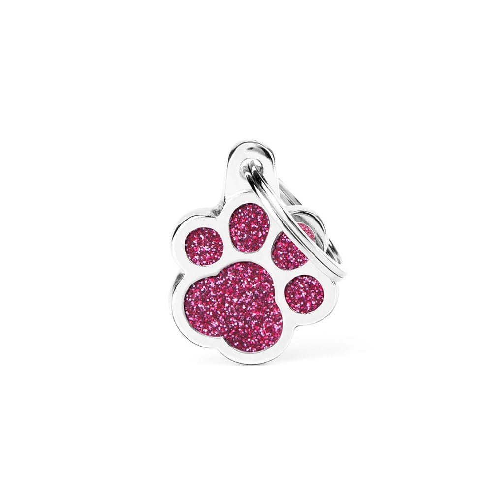 placa-shine-pata-purpurina-rosa CHAPA HUELLA PQ. ROSA PURPURINA - Imagen 1